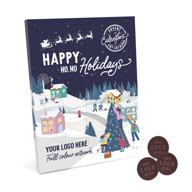 Advent Calendars – Maxi Advent Calendar – Vegan Dark Chocolate – 3D Branding
