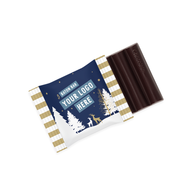 Winter Collection – 3 Baton Bar – Vegan Dark Chocolate – 71% Cocoa